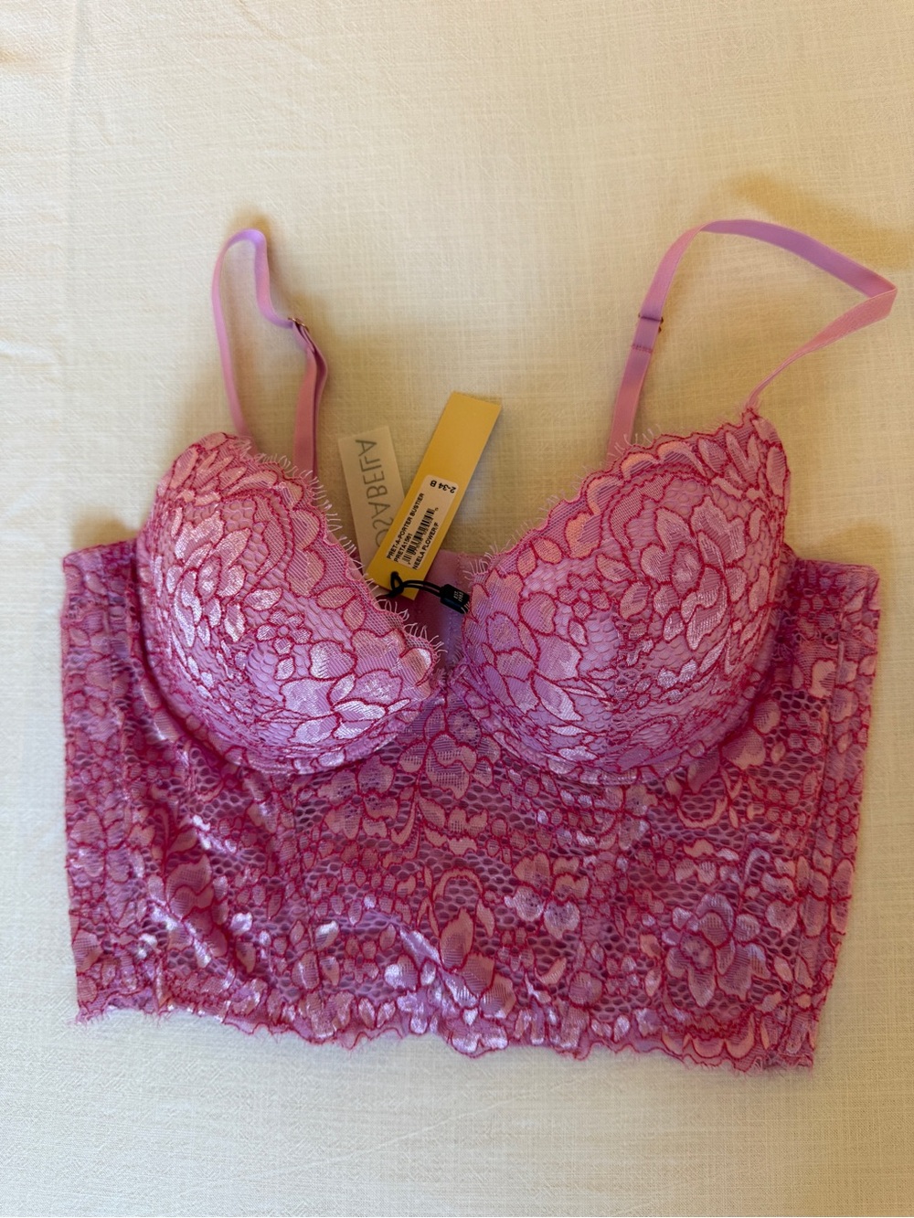 Cosabella Pret-A-Porter Lace Push-Up Bustier Neela Flower NWT - Size 34B